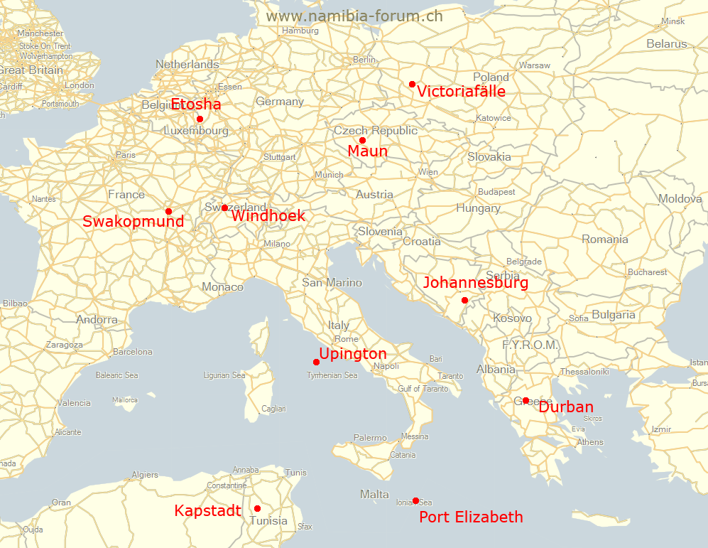 Distanzen Afrika Europa2