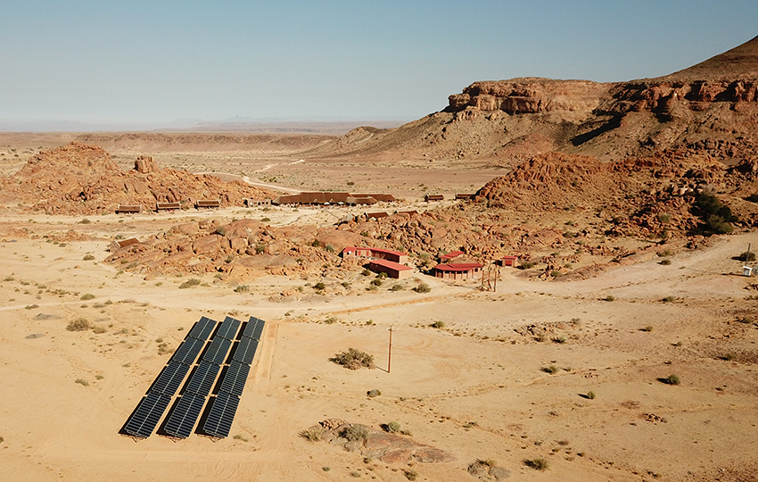 Solaranlage, Canyon Village, Namibia